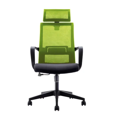 Директорски стол RFG Smart HB, дамаска и меш, Tilt механизъм, до 120 kg, черна седалка, зелена облегалка