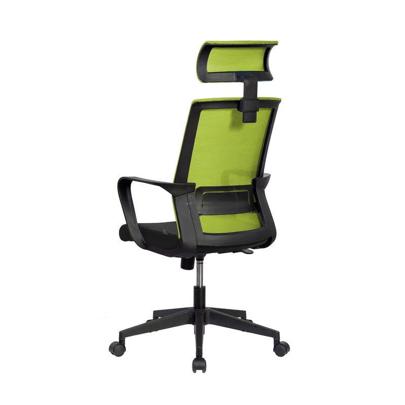 Директорски стол RFG Smart HB, дамаска и меш, Tilt механизъм, до 120 kg, черна седалка, зелена облегалка