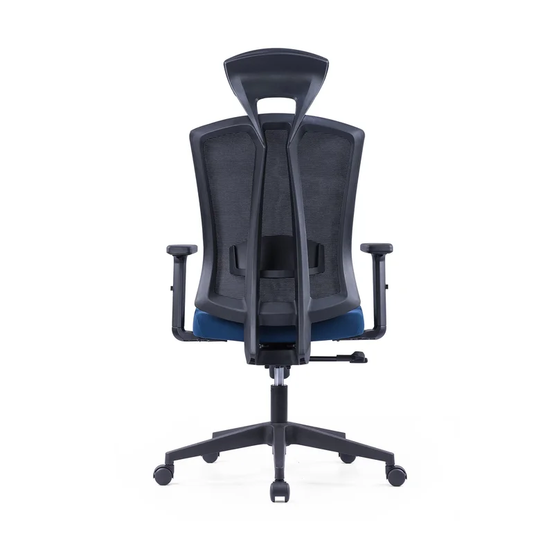 Директорски стол RFG Brixxen HB, дамаска и меш, Tilt механизъм, до 120 kg, тъмносиня седалка, черна облегалка