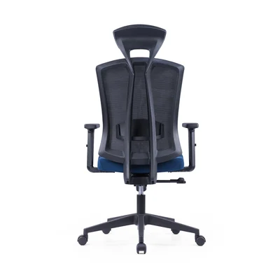 Директорски стол RFG Brixxen HB, дамаска и меш, Tilt механизъм, до 120 kg, тъмносиня седалка, черна облегалка