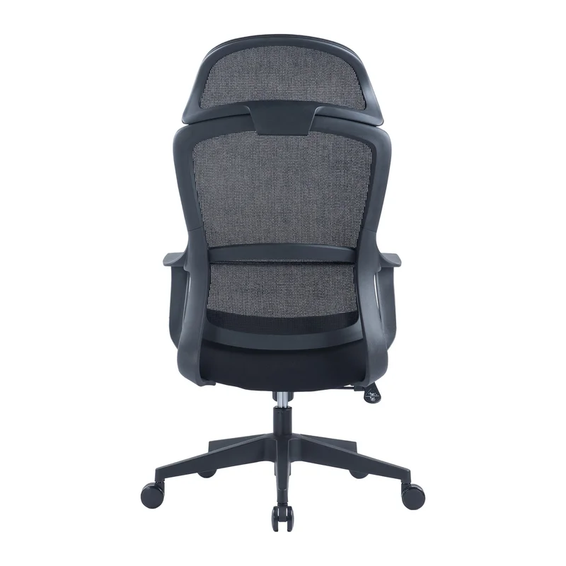 Директорски стол RFG Best HB, дамаска и меш, Tilt механизъм, до 120 kg, черна седалка, черна облегалка