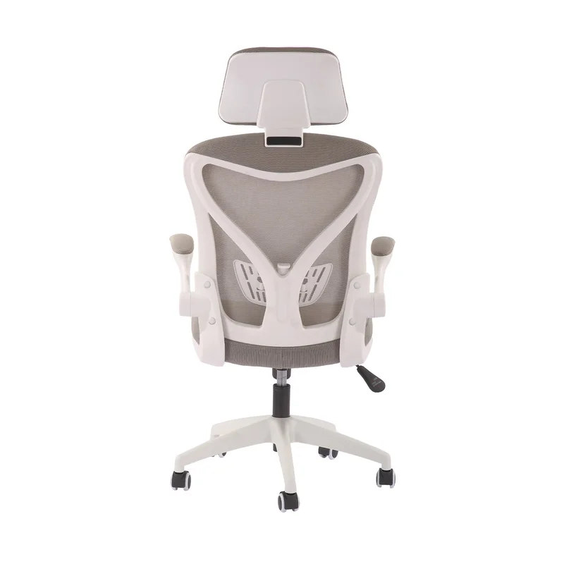 Директорски стол RFG Jolly White HB, дамаска и меш, Tilt механизъм, полипропиленова основа, до 120 kg, сив
