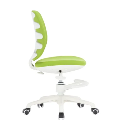 Детски стол RFG Candy Foot White, дамаска, зелена седалка, зелена облегалка