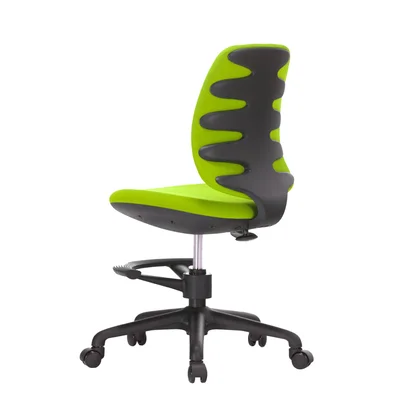 Детски стол RFG Candy Foot Black, дамаска, зелена седалка, зелена облегалка