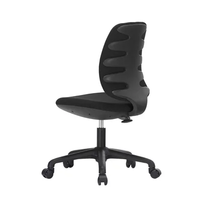 Детски стол RFG Lucky Black, дамаска, черна седалка, черна облегалка