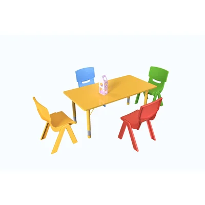 Детски стол RFG Chico, пластмасов, с облегалка, 41 х 35 х 62 cm, жълт