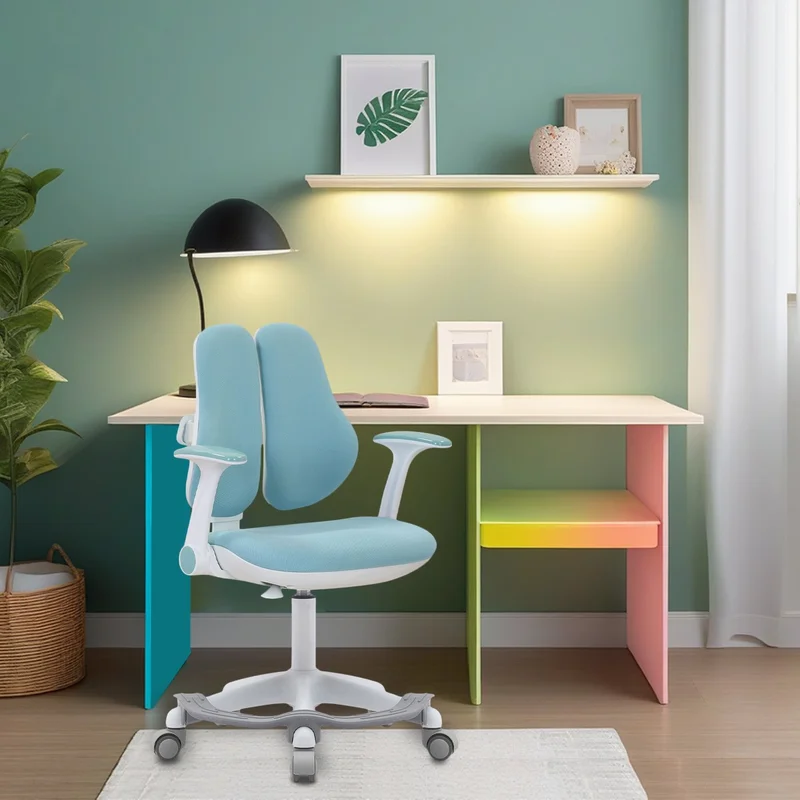 Детски стол RFG Ergo Cute White, текстил, до 100 kg, син