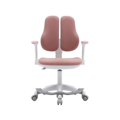 Детски стол RFG Ergo Cute White, текстил, до 100 kg, розов