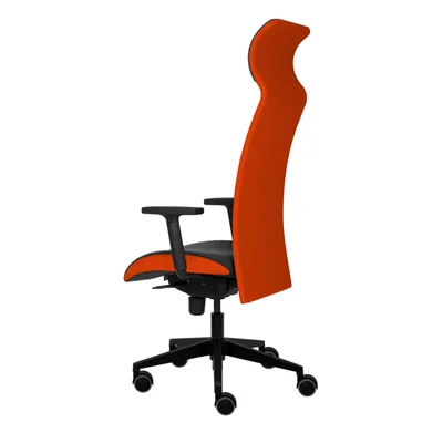 Ергономичен стол Tronhill Solium Executive, дамаска и меш, Synchronous механизъм, до 120 kg, червен