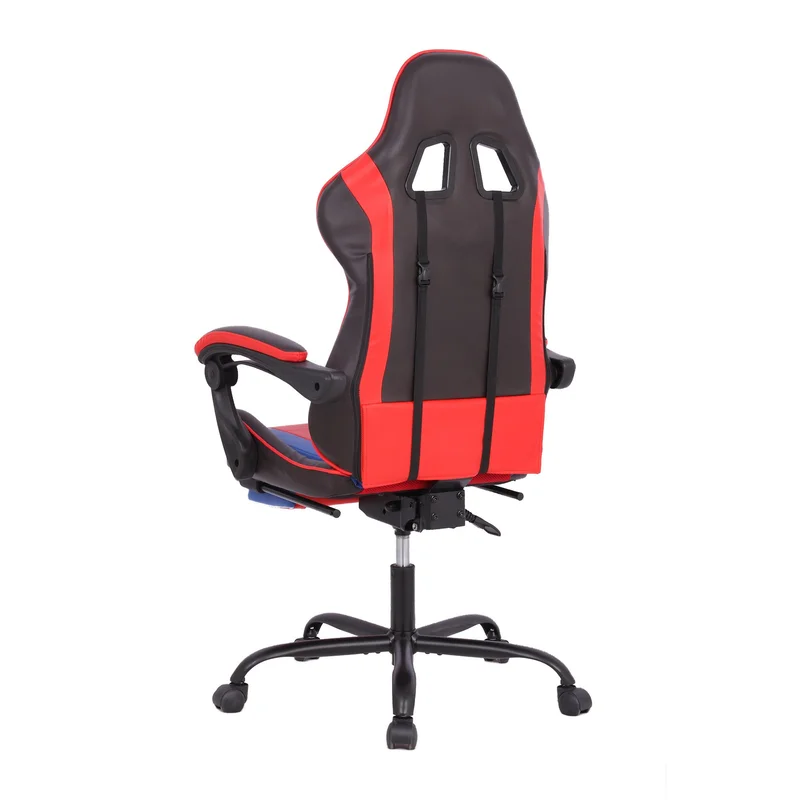 Геймърски стол RFG Max Game, екокожа, Multi-function механизъм, метална основа, до 150 kg, черно-червен