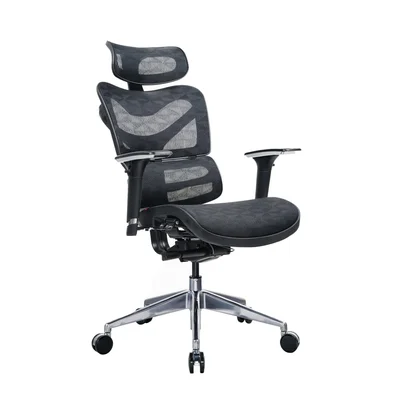 Ергономичен стол RFG TECH@MAX, Multi-function механизъм, до 250 kg, черен