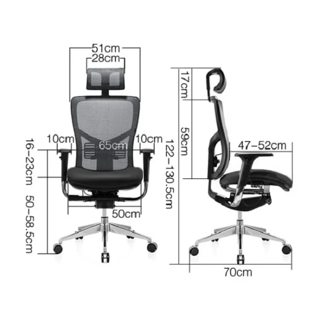 Ергономичен стол RFG TECH@PRO, Multi-function механизъм, до 250 kg, черен