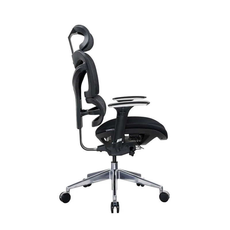 Ергономичен стол RFG TECH@GAMES, Multi-function механизъм, до 250 kg, черна седалка, черна облегалка