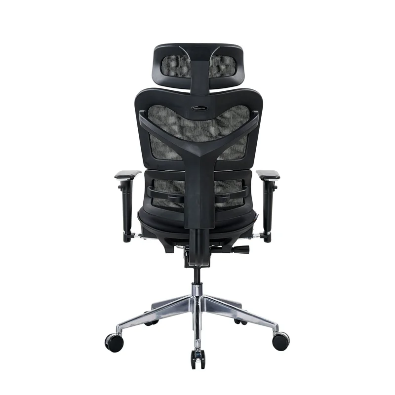 Ергономичен стол RFG TECH@GAMES, Multi-function механизъм, до 250 kg, черна седалка, черна облегалка