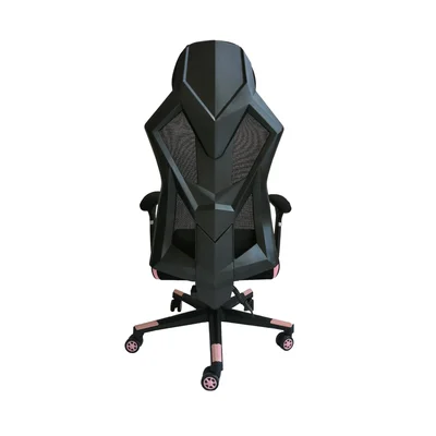 Геймърски стол RFG Soft Game, дамаска и меш, полиамидна основа, до 130 kg, черно-розов
