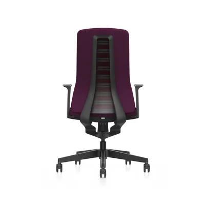 Ергономичен стол Interstuhl PU113, Smart-Spring механизъм, черно-лилав