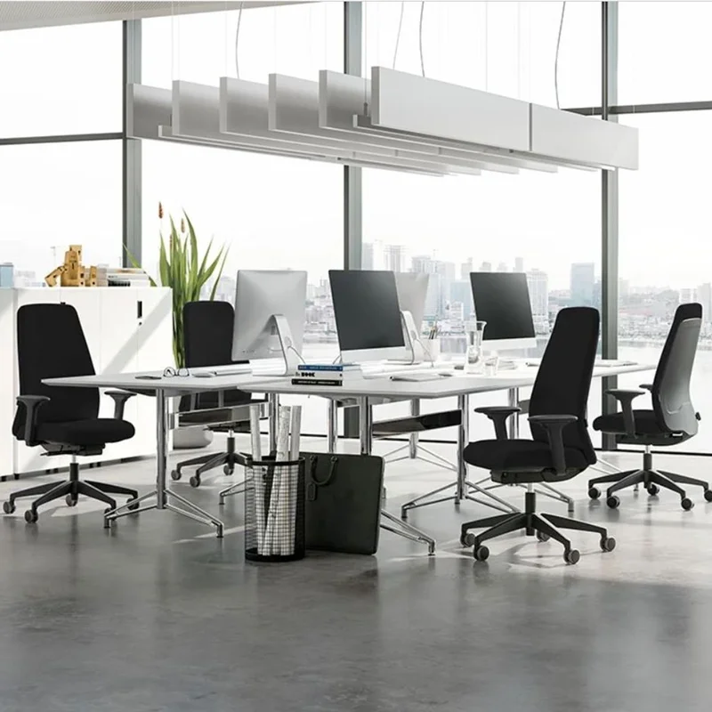 Ергономичен стол Interstuhl Every EV116, текстил, Synchronous механизъм, полиамидна основа, черен
