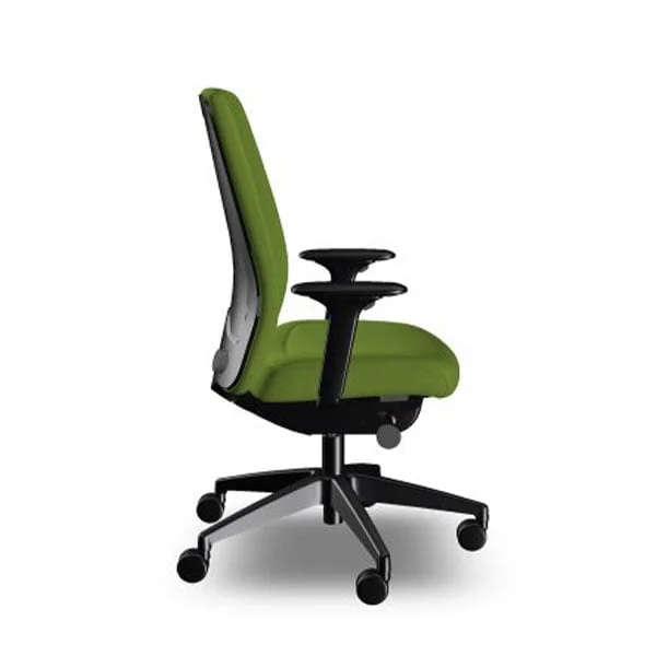 Ергономичен стол Interstuhl Every EV116, текстил, Synchronous механизъм, полиамидна основа, зелен