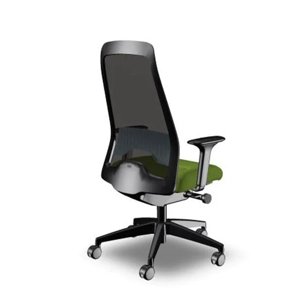 Ергономичен стол Interstuhl Every EV217, текстил, Synchronous механизъм, полиамидна основа, зелен