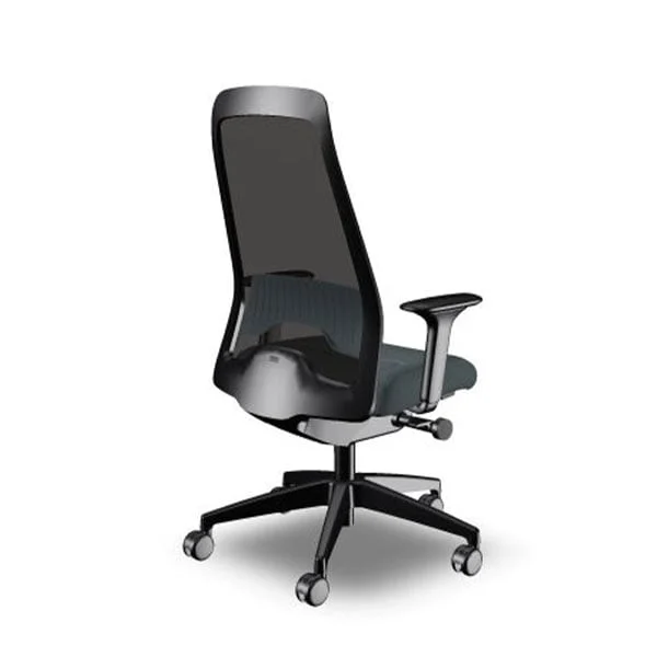 Ергономичен стол Interstuhl Every EV217, текстил, Synchronous механизъм, полиамидна основа, сив