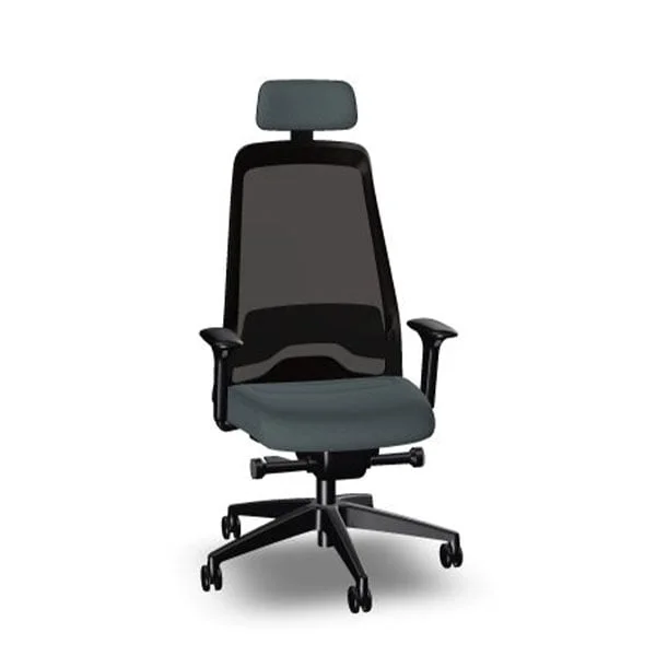Ергономичен стол Interstuhl Every EV218, текстил, Synchronous механизъм, полиамидна основа, сив