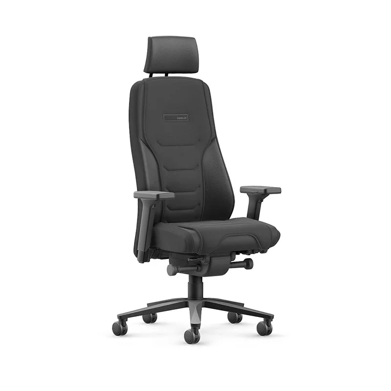 Ергономичен стол Interstuhl TF118 24/7, екокожа и текстил, Synchronous механизъм, до 150 kg, черен