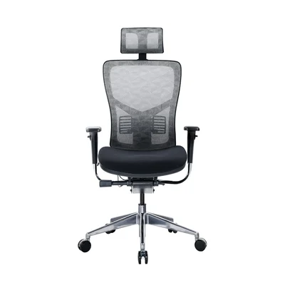 Ергономичен стол RFG TECH@PRO, Multi-function механизъм, до 250 kg, черна седалка, бяло-черна облегалка