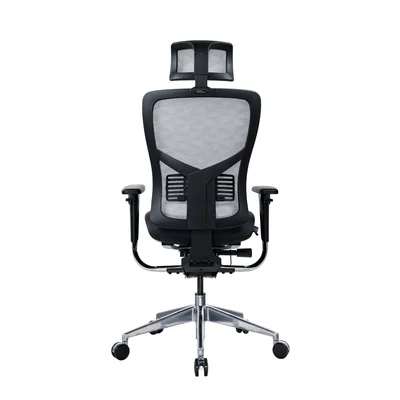 Ергономичен стол RFG TECH@PRO, Multi-function механизъм, до 250 kg, черна седалка, бяло-черна облегалка