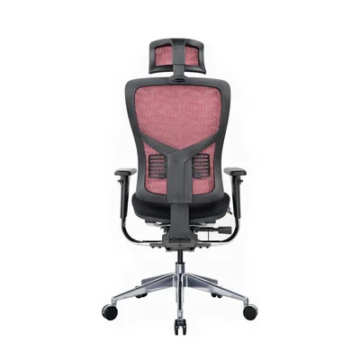 Ергономичен стол RFG TECH@PRO, Multi-function механизъм, до 250 kg, черна седалка, червена облегалка