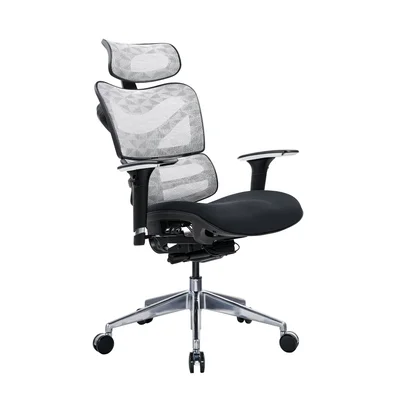 Ергономичен стол RFG TECH@GAMES, Multi-function механизъм, до 250 kg, черна седалка, бяло-черна облегалка