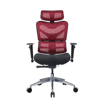 Ергономичен стол RFG TECH@GAMES, Multi-function механизъм, до 250 kg, черна седалка, червена облегалка