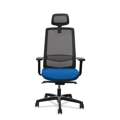 Ергономичен стол Rim Victory VI 1401, Synchronous ST2 механизъм, до 120 kg, син, сглобена мостра