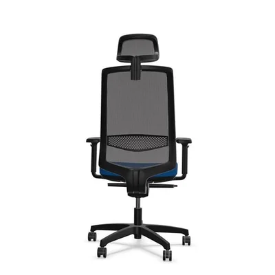 Ергономичен стол Rim Victory VI 1401, Synchronous ST2 механизъм, до 120 kg, син, сглобена мостра