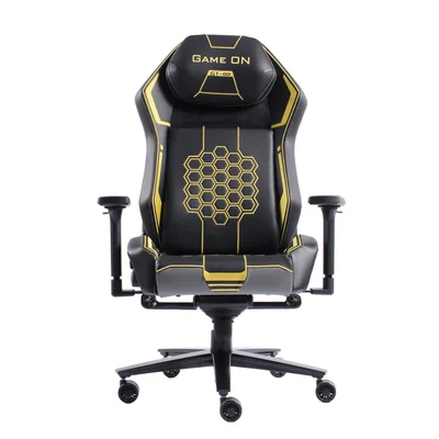 Геймърски стол RFG Game On, екокожа, Multi-function механизъм, метална основа, до 130 kg, черно-жълт