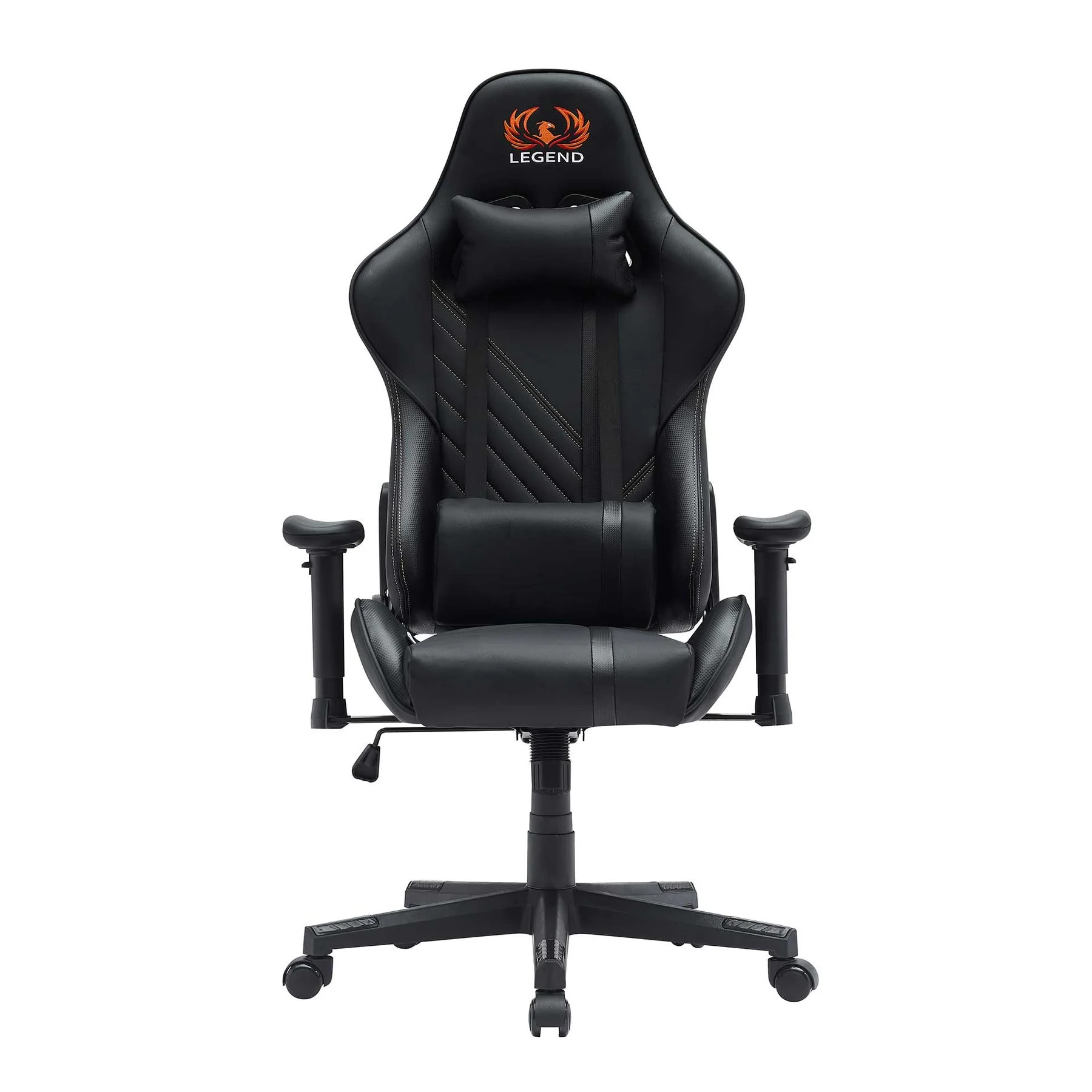 Геймърски стол RFG Get Legend, екокожа, Butterfly механизъм, полипропиленова основа, до 150 kg, черен