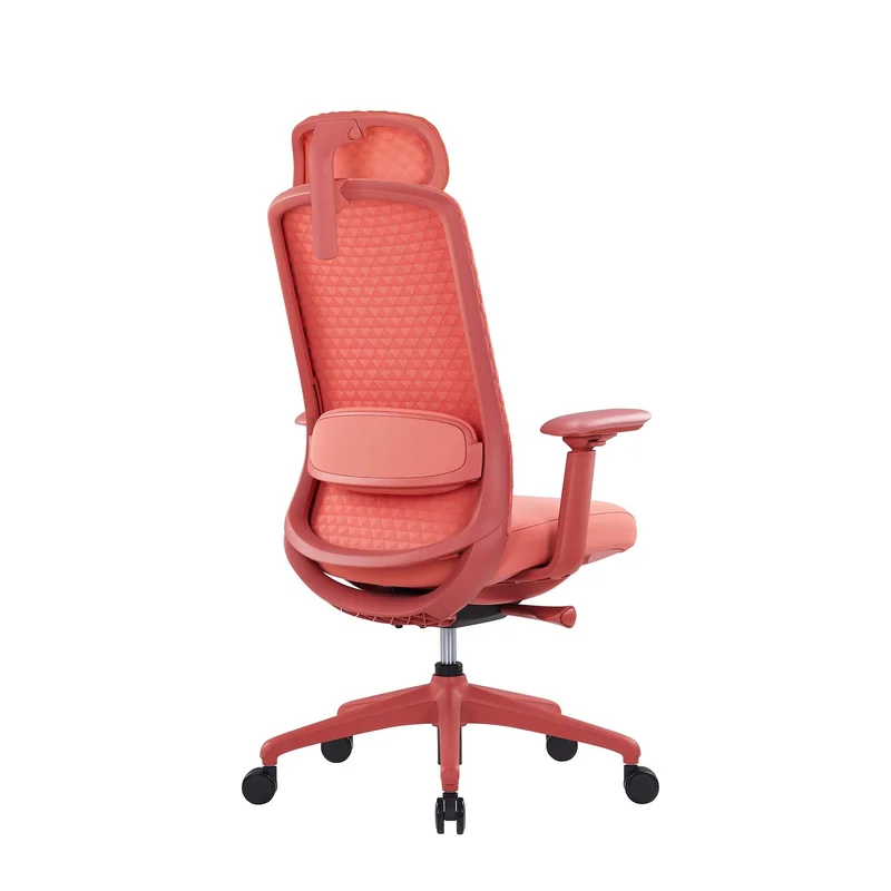 Ергономичен стол RFG Style HB, дамаска, до 130 kg, корал