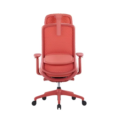 Ергономичен стол RFG Style HB, дамаска, до 130 kg, корал