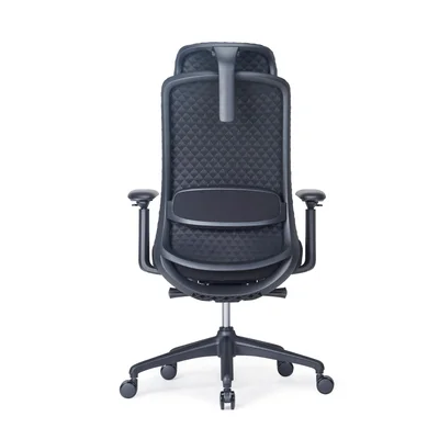 Ергономичен стол RFG Style HB, дамаска, до 130 kg, черен