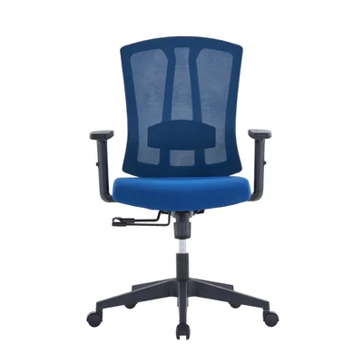 Ергономичен офис стол RFG Primo W, дамаска и меш, Multi-function механизъм, до 130 kg, син