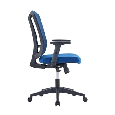 Ергономичен офис стол RFG Primo W, дамаска и меш, Multi-function механизъм, до 130 kg, син