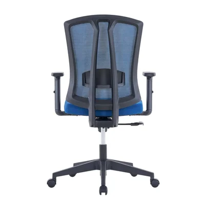 Ергономичен офис стол RFG Primo W, дамаска и меш, Multi-function механизъм, до 130 kg, син