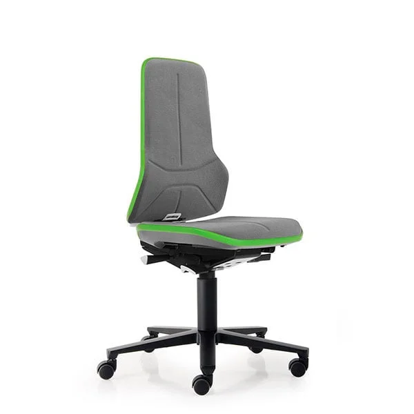 Ергономичен офис стол Bimos Neon 9573, Synchronous механизъм, до 120 kg, сив и зелен