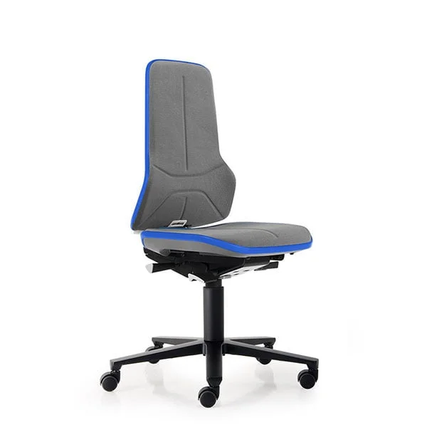Ергономичен офис стол Bimos Neon 9573, Synchronous механизъм, до 120 kg, сив и син