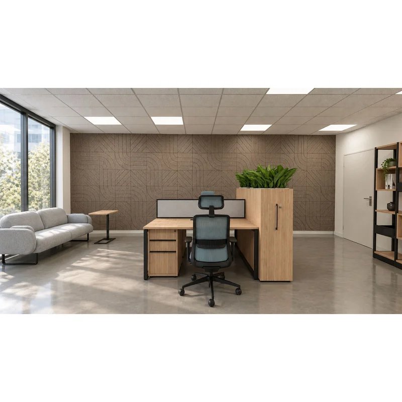 Панел за стена Pet Felt - Direction, цвят R62, 2400 x 1200 mm, дебелина 9 mm, 1 брой