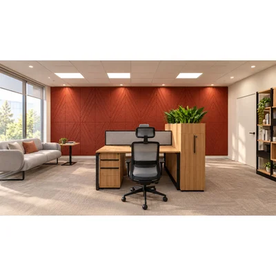 Панел за стена Pet Felt - Rhombus, цвят R62, 2400 x 1200 mm, дебелина 9 mm, 1 брой