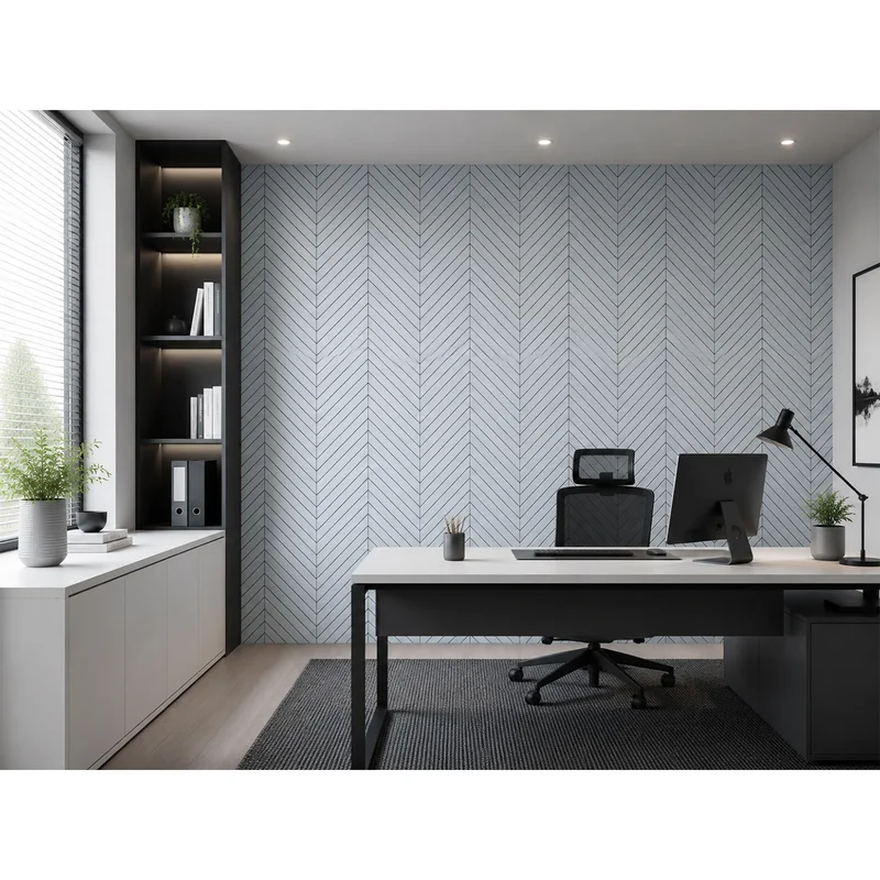 Панел за стена Pet Felt - Fish Bone, цвят R62, 2400 x 1200 mm, дебелина 9 mm, 1 брой