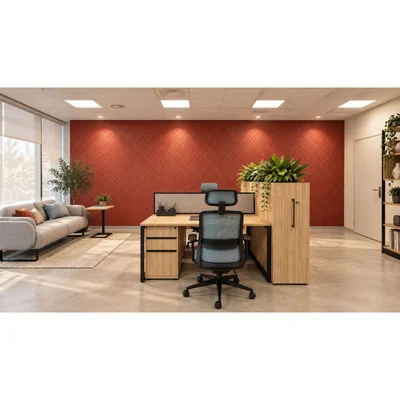 Панел за стена Pet Felt - Plaid, цвят R62, 2400 x 1200 mm, дебелина 9 mm, 1 брой