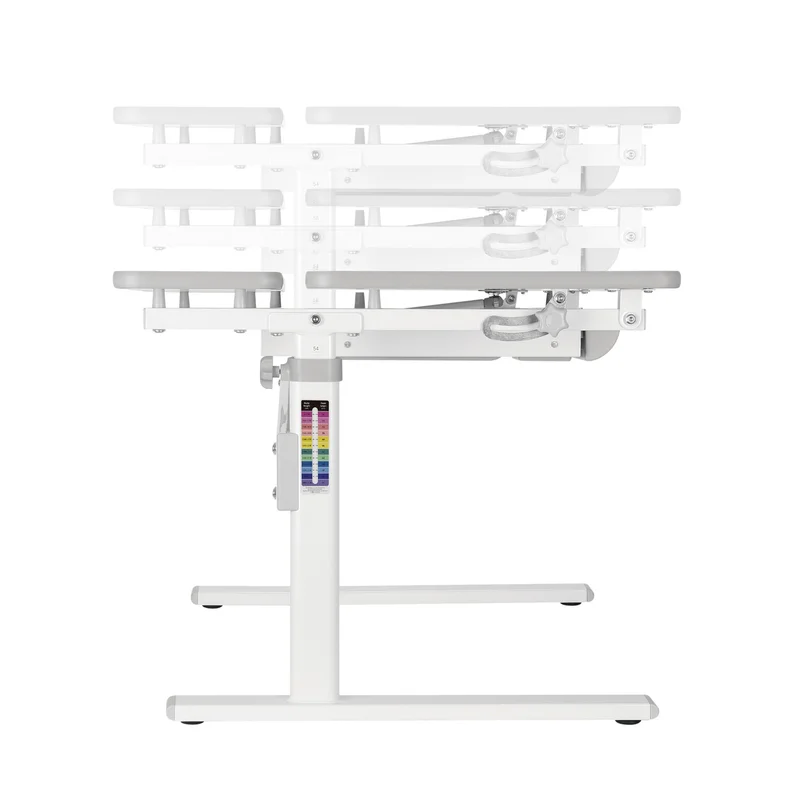 Бюро RFG Ergo Kids, с регулируема височина, детско, 800 х 660 х 540-760 mm, ПДЧ, сиво