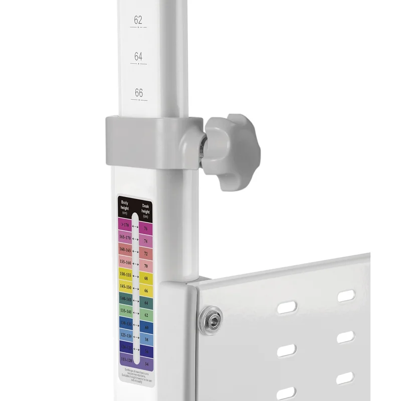 Бюро RFG Ergo Kids, с регулируема височина, детско, 800 х 660 х 540-760 mm, ПДЧ, сиво