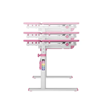 Бюро RFG Ergo Kids, с регулируема височина, детско, 800 х 660 х 540-760 mm, ПДЧ, розово
